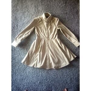 Ralph Lauren Girls Cotton Khaki Dress Size 8 New Without Tags